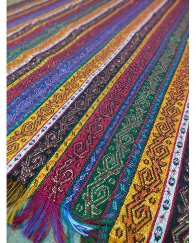 Yöresel Simli Dokuma Kuşak Masa Örtüsü